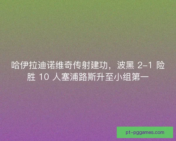哈伊拉迪诺维奇传射建功，波黑 2-1 险胜 10 人塞浦路斯升至小组第一