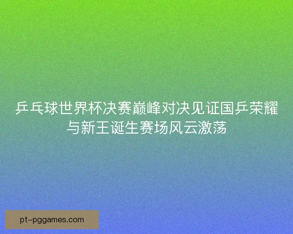 乒乓球世界杯决赛巅峰对决见证国乒荣耀与新王诞生赛场风云激荡
